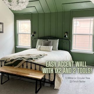 DIY Easy Accent Wall with 1×2 Pine and 2 Tools!